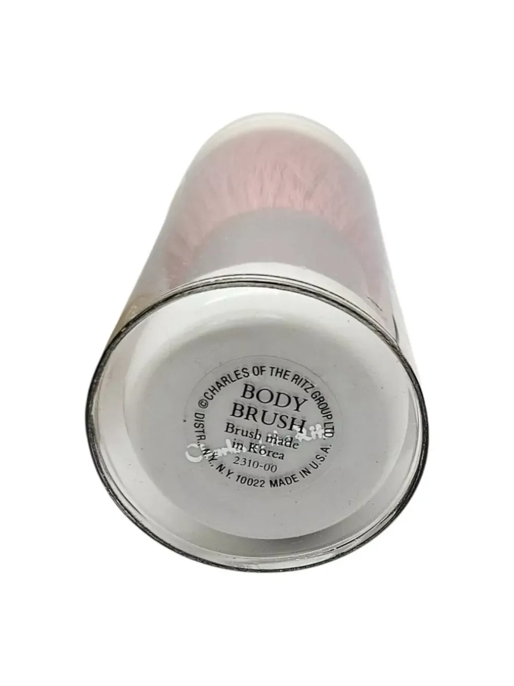 Charles of the Ritz Group Body Brush PINK SILVER WHITE New in Box Discontinued